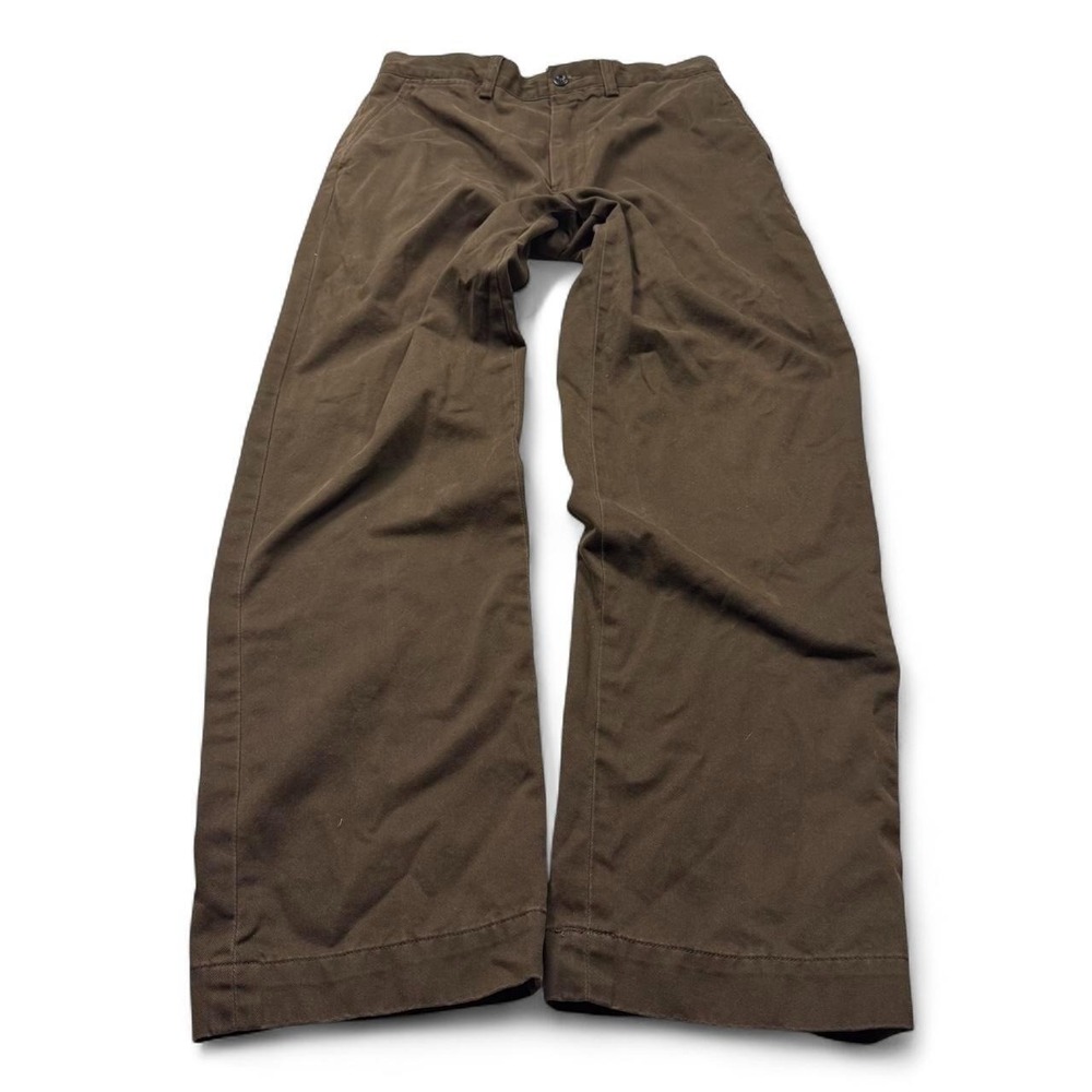 Polo Ralph Lauren Preston Pants Mens 32x32 Brown Wide Leg Baggy 100% Cotton